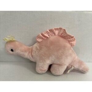 Vintage Pink Eden Plush Dinosaur Musical Wind-up Stuffed Animal